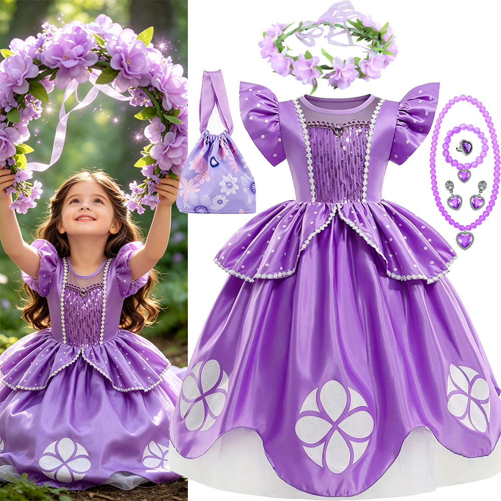 Baby Clothing Sizes - Sofia Costume Girl Kids Purple Princess