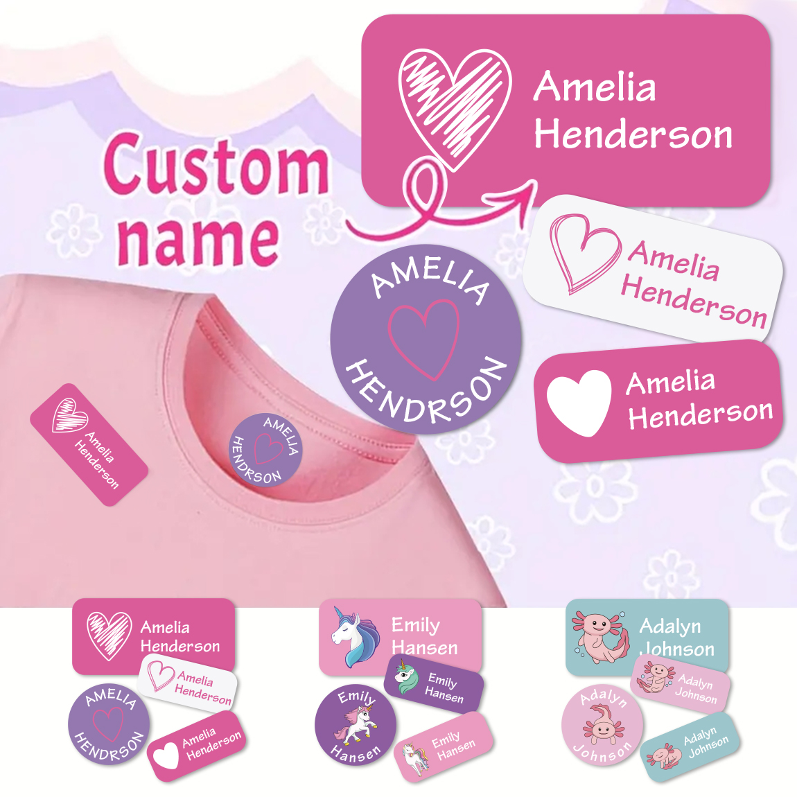 2 Sheets 140PCS Personalized N - огляд і ціна Baby Clothing Items Names