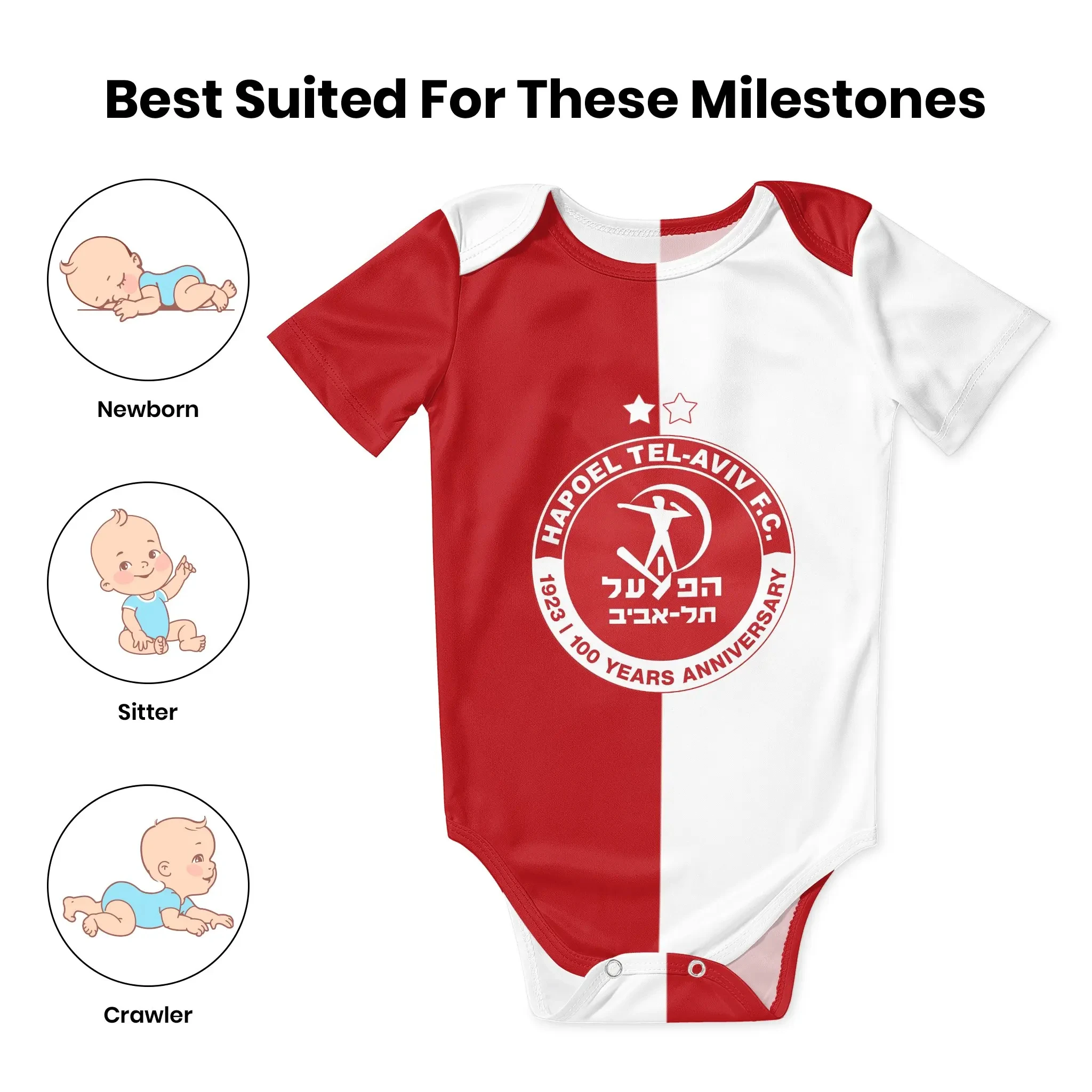 Hapoel Tel Aviv Baby Bodysuit  - огляд і ціна Romper Onesie Baby