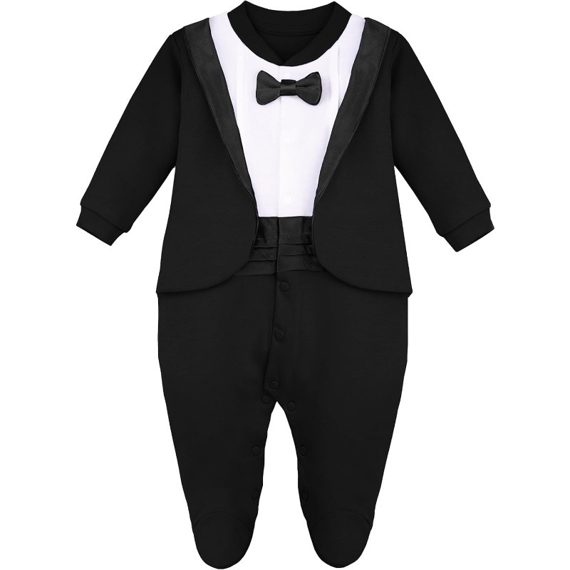 Newborn Boy Gentleman Tuxedo F - огляд і ціна Romper Onesie Baby