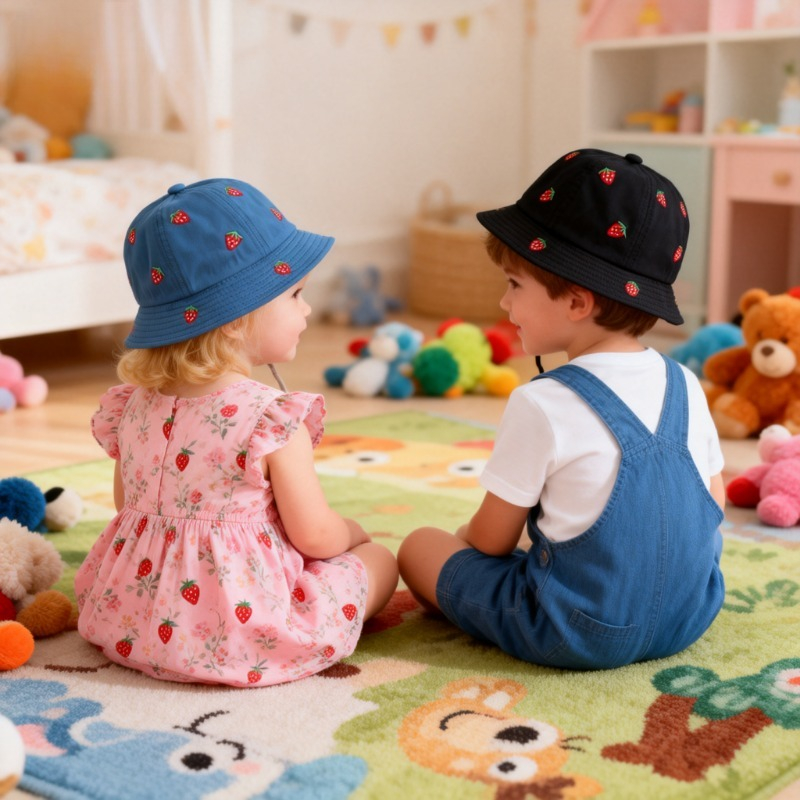 Girl Fisherman Hat with Strawb - огляд і ціна Baby Clothing For Girls