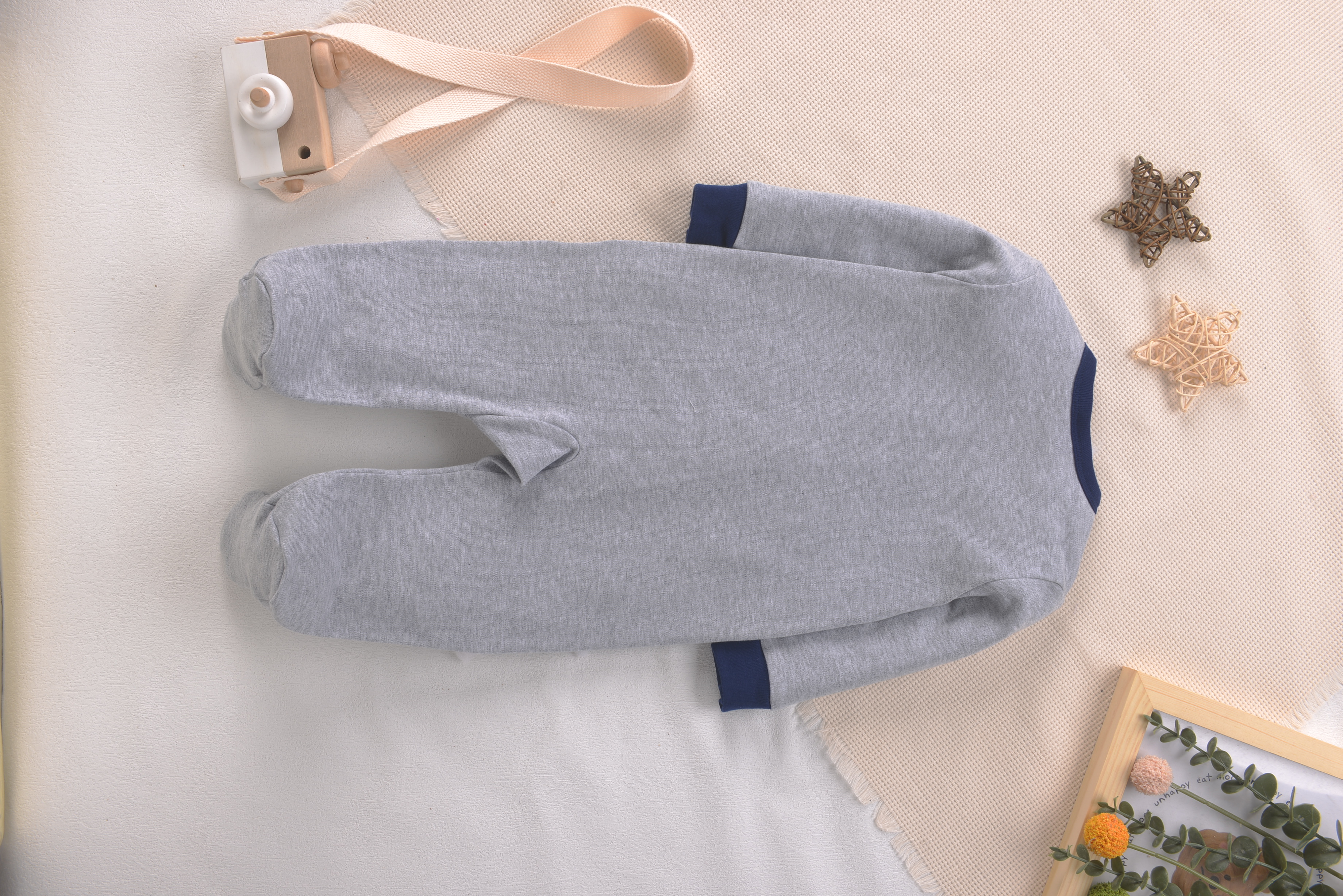 Grey Cotton Baby Footed Romper - огляд і ціна Romper Onesie Baby