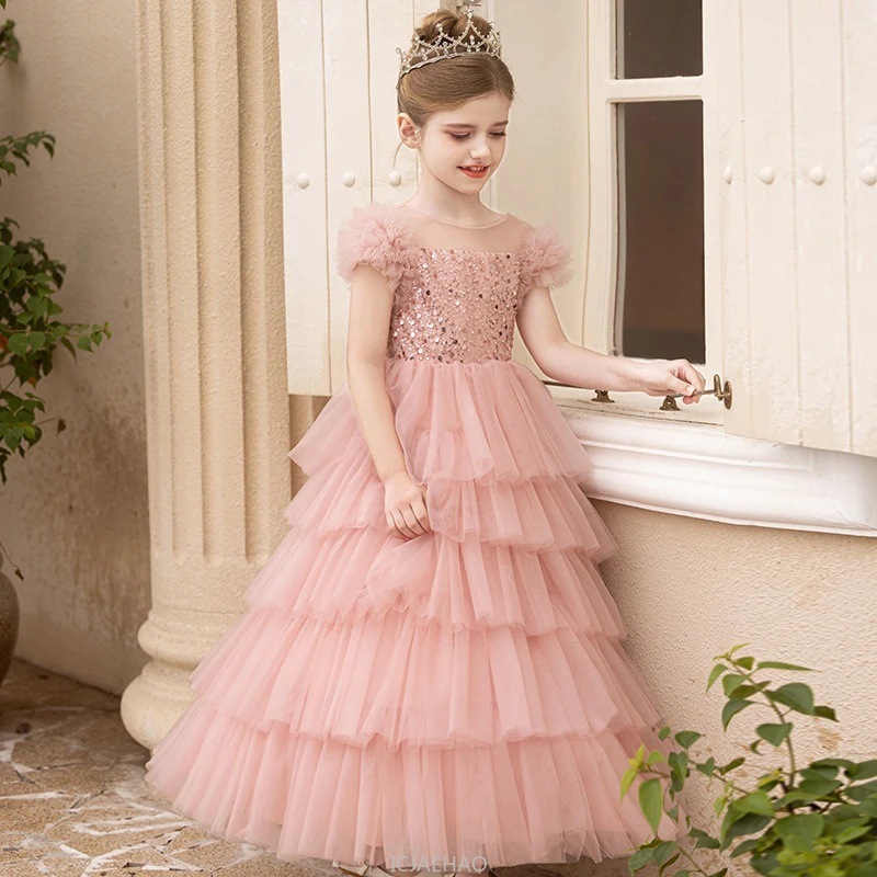 Long Dress 2025 Pink Glitter G - огляд і ціна Baby Clothing Discount