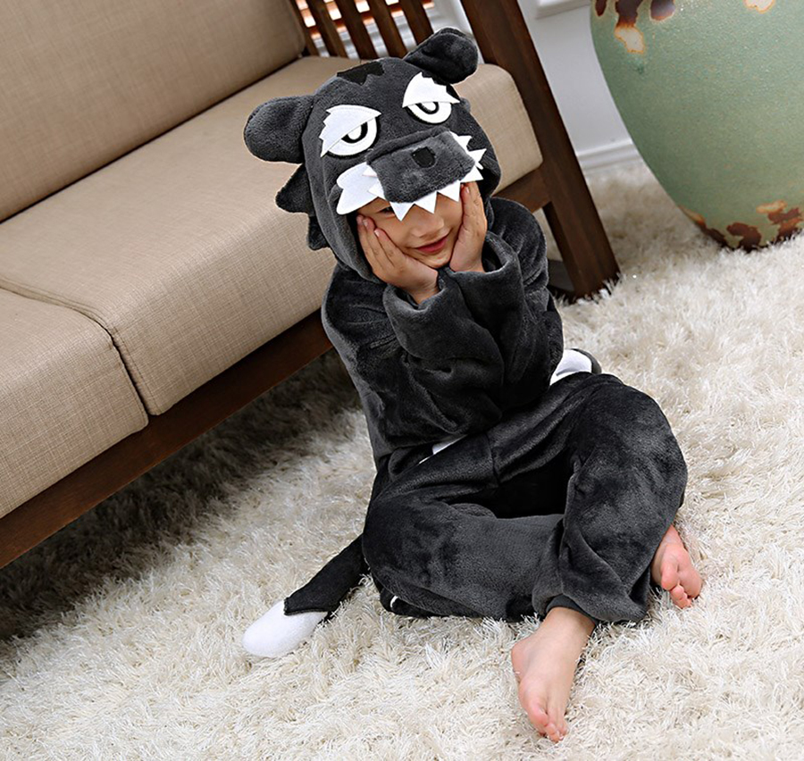 Child Boys Grey Wolf Panda Bir - огляд і ціна Romper Onesie Baby