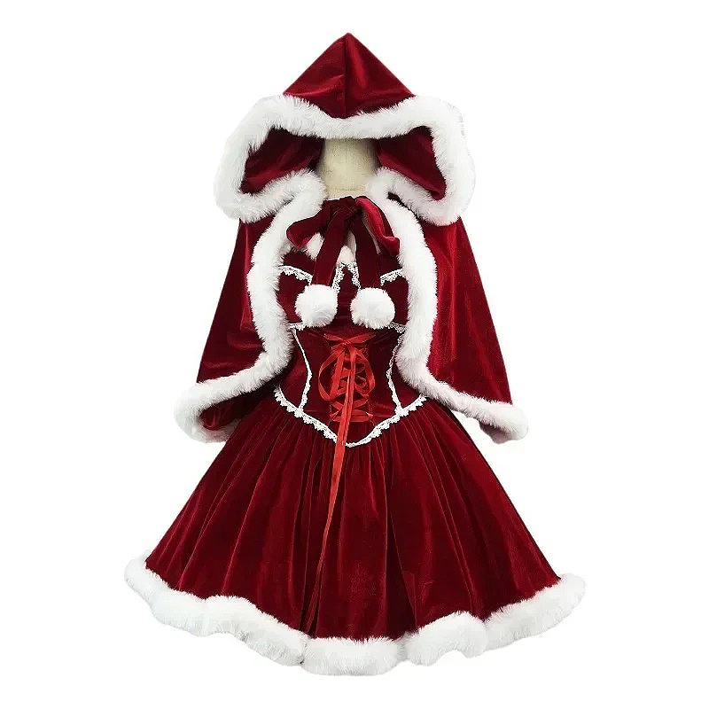 New Year Red Dress Cloak Cospl - огляд і ціна Baby Clothing Sizes