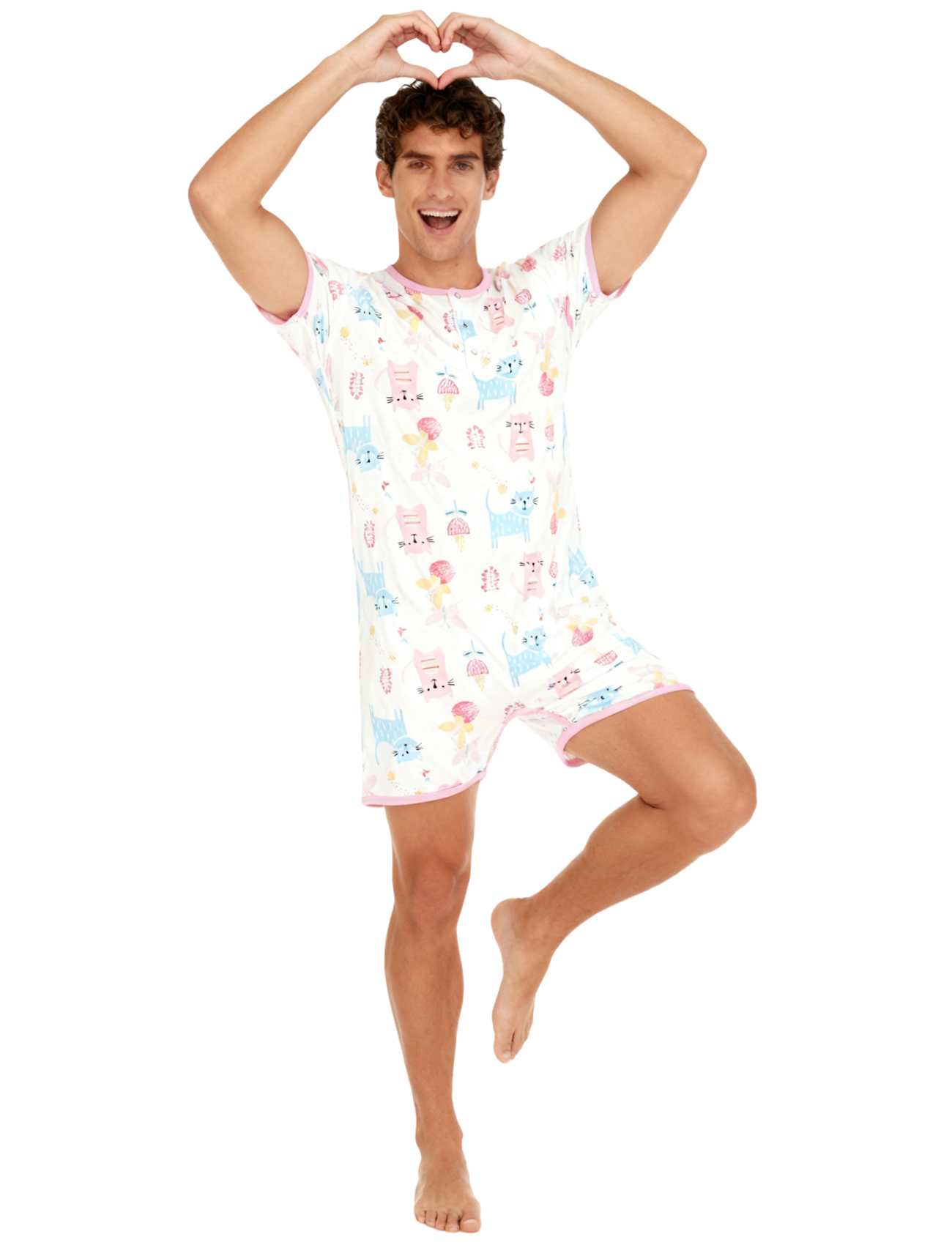 Pink Cat Bodysuit with Short L - огляд і ціна Romper Onesie Baby