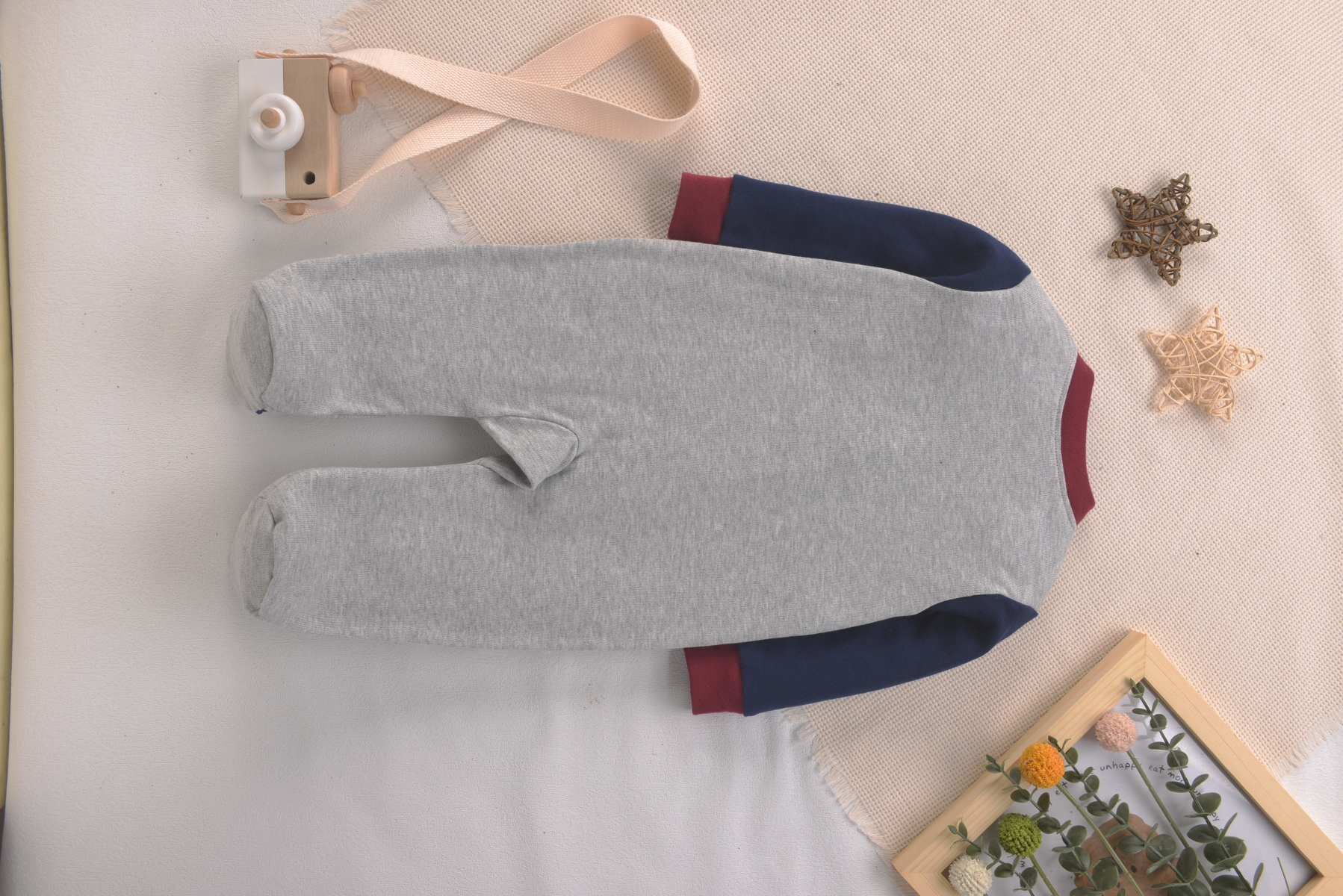 Grey Soft Cotton Baby Footed R - огляд і ціна Romper Onesie Baby